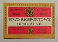 STARA ETYKIETA PIWO EKSPORTOWE SPECJALNE BROWAR LEŻAJSK - ROZLEWNIA