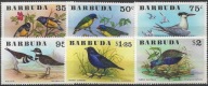 PTAKI Barbuda 1976 Mi 261-66 ** Ptaki rodzime. Jak na skanie. Stan BDB.