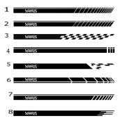 toyota yaris naklejki sportowe pasy oracal