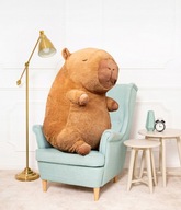 MIŚ GUSTAW DUŻA KAPIBARA PETER MASKOTKA PLUSZAK PRZYTULANKA BRĄZOWA - 80cm