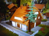 Dom DWURODZINNY z Oświetleniem LED w H0