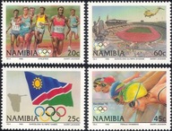 Namibia 1992 Znaczki 727-30 ** sport igrzyska olimpijskie Olimpiada flaga