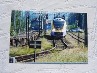 STARY SĄCZ POCIĄG DOJEŻDZIAJĄCY DO STACJI