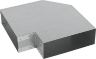 Kolano wentylacyjne poziome ocynkowane płaskie 200x50 mm