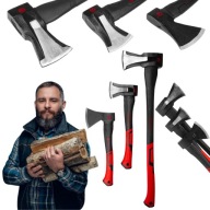 ZESTAW 3 SIEKIERA ROZŁUPUJĄCA DO DREWNA MOCNA TOPOREK CIESIELSKA OSTRZAŁKA