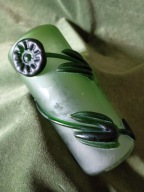 Ręcznie formowany stary wazon szklany