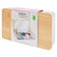 Bambusowy organizer na kosmetyki z lusterkiem Touch of Beauty 22 x 14 x 5cm