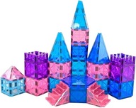 Magnetyczne Klocki Płytki 34 el. – Edukacyjne Zabawki dla Dzieci 3+