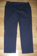 Spodnie Zara, r. XL, granatowe paski cygaretki, tanio!