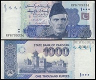 BNA - PAKISTAN 1000 Rupii 2019 RP 6709334 # P50n # podpis Bajwa # XF-