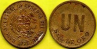 Peru 1 Sol De Oro 1975 r.