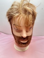 głowa trening nauka fryzjerstwo męska włos naturalny? rudy DANIEL z brodą