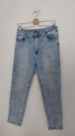 Jasnoniebieskie elastyczne jeansy rurki skinny z wysokim stanem 42, 44