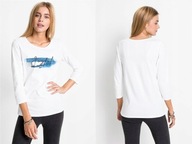 20759 Bonprix bluzka rękaw 3/4 fason klasyczny rozmiar 40/42