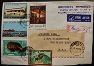 !! ZWIERZĘTA RYBY - RUMUNIA 1980 - CZĘSĆ KOPERTY LIST - STAN BDB !!