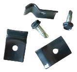 Przelotka metalowa blaszkowa do drutu grafit x10 szt.