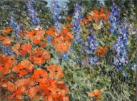 Maki" obraz olejny na płótnie 30x40cm , oryginał Garncarek Al,,,