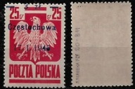 CZĘSTOCHOWA 349 BŁĄD B11 zn. 20 Gwarancja i opis bez podlepki MNH **