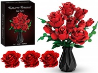 KLOCKI KONSTRUKCYJNE CZERWONE RÓŻE BUKIET IDEALNE NA PREZENT 403 EL.