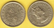 Hong Kong 10 Cents 1974 r.