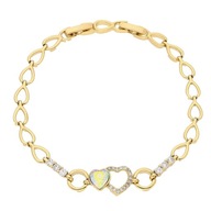 79742 BRANSOLETKA 18K POZŁACANA 19-17 CM 10 MM AB CRYSTAL Swarovski