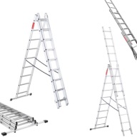 DRABINA BAULICH ALUMINIOWA WIELOFUNKCYJNA WYTRZYMAŁA SKŁADANA 3X9