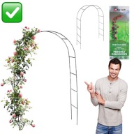 PERGOLA OGRODOWA ŁUK METALOWA WIOSENNA LETNIA WYTRZYMAŁA 240CM | MARTOM