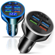 ŁADOWARKA SAMOCHODOWA DO AUTA 6X USB USB-C QC 3.0 PD SZYBKA DO ZAPALNICZKI