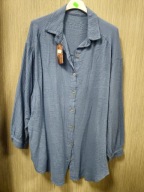 Bluzka, koszula niebieska muślin, bawełna Uni Plus Size Italy !!!
