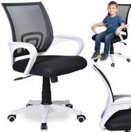 KRZESŁO BIUROWE NA KÓŁKACH OBROTOWE DO BIURKA DZIECIĘCE FOTEL DLA DZIECKA