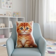 Poduszka kształtka przytulanka kotek rudy 40cm