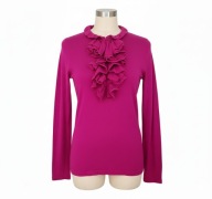 Ralph Lauren – Elegancka Bluzka Różowa z Żabotem – Rozmiar 34 / XS