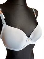 Gładki szary biustonosz stanik push-up r. 75B