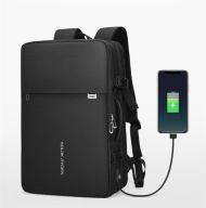 Duży Plecak do 40L Czarny na Laptop 17,3” Rozszerzalny MARK RYDEN aj256