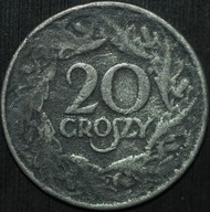 20 groszy 1923 GG - FAŁSZERSTWO z epoki - RZADKIE