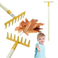 GRABIE OGRODOWE METALOWE DLA DZIECI DO LIŚCI TRAWY SOLIDNE MOCNE 52x160cm