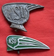 2 stare ciekawe niemieckie znaczki motoryzacyjne NSU