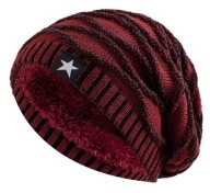 Ciepła czapka zimowa beanie z futerkiem