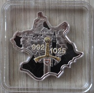 POLSKA BOLESŁAWA CHROBREGO 992 - 1025 1 $ DOLAR NIUE 2014 - 1 OZ 999 CERTYF