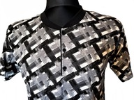 Piżama męska krótki rękaw DŁUGIE spodnie r. M