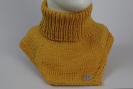 Wełniany komin dziecięcy 100% wełna merino, rozm.104-110cm musztarda, ochra