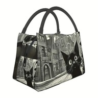 torba termiczna mała torebka lód kot modna anime styl retro biuro lunch