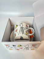 Zestaw kubek+ talerzyk PORCELANA Arabia Muminki ABC 300 ml nowy ! idealny!