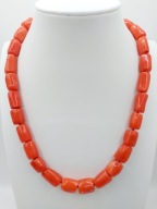 Naszyjnik KORAL Naturalny Pomarańczowy PREZENT 48cm