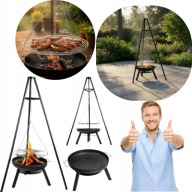 PALENISKO OGRODOWE GRILL OGRODOWY TRÓJNÓG ZE STELAŻEM LEHMANN RUSZT 60CM
