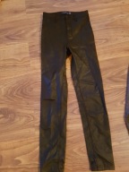 STRADIVARIUS Spodnie ekoskóra 36 czarne