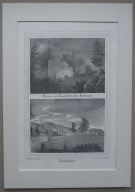 TRZCINIEC BOGATYNIA(Rohnau), KALTENSTEIN, litografia 1840, dwa widoki