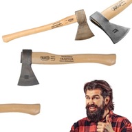 SIEKIERA TOPOREK DO ŁUPANIA MAŁA 400G KUTA HARTOWANA DREWNIANY TRZONEK