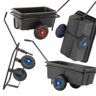 WÓZEK OGRODOWY TRANSPORTOWY PRZYCZEPKA TACZKA DWUKOŁOWY PNEUMATYCZNY 100 KG