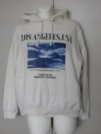 Bluza z kapturem hoodie Los Angeles USA bawełna kremowa niebo sky